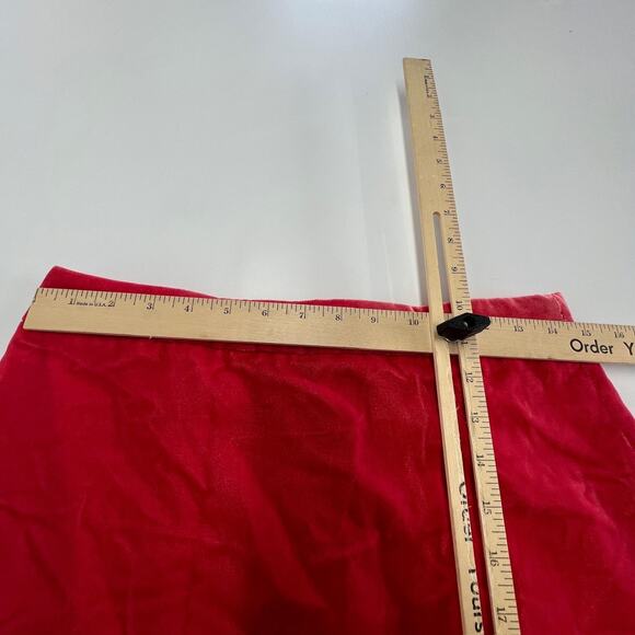 J Crew Skirt Womens 4 Red Pink Coral Velvet Mini A Line New - Picture 6 of 7